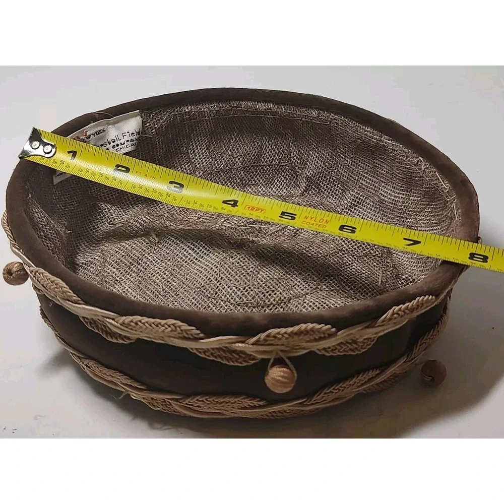 Vintage Amy New York Hat Brown Velvet Pill Box with Intricate‎ Ribbon Marshall